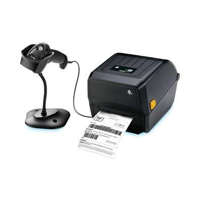 Kit Zebra Leitor Ds2208 C/suporte + Impressora Zd230 Eth