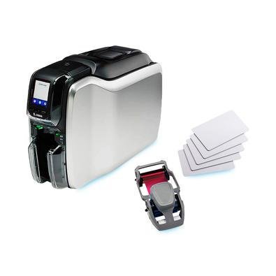 Kit Zebra Cartão Pvc + Impressora Zc300 + Ribbon Ymcko