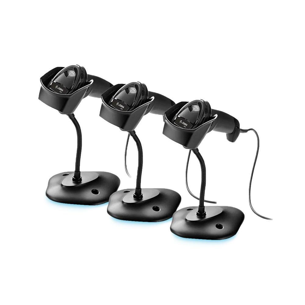Imagem 2 de 5 do produto Kit Zebra 03 Leitores Ds2208 Com Suporte 2d Usb