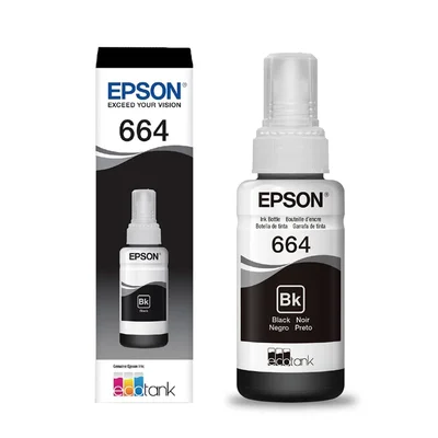 Cartucho De Tinta Epson T664120al Preto | Epson L110 L120 L1300
