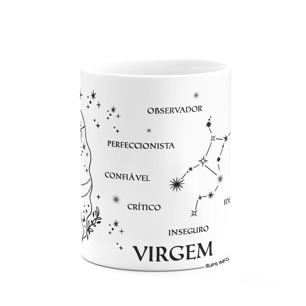 Imagem 2 de 3 do produto Caneca Dos Signos - Signo De Virgem - 325ml Branca