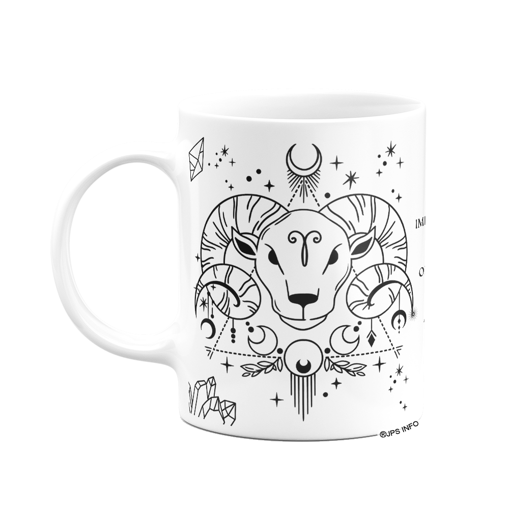 Caneca Dos Signos - Signo De Áries - 325ml Branca