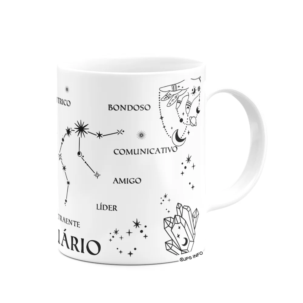 Imagem 3 de 3 do produto Caneca Dos Signos - Signo De Aquário - 325ml Branca