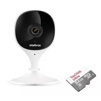 Câmera Wifi Imx Mibo Full Hd Intelbras Branca C/ Cartao 64gb