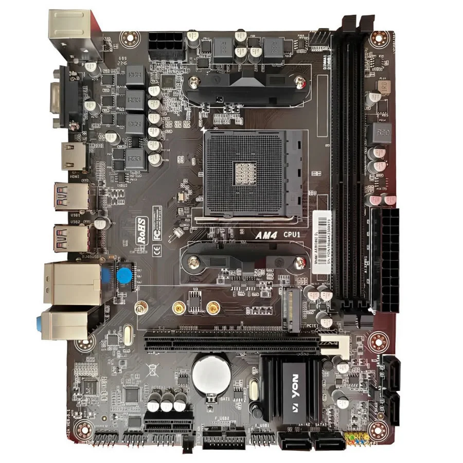 Placa Mãe Amd Am4 Chipset A520-g562 Vga/hdmi Glan - Yon Cor:preto