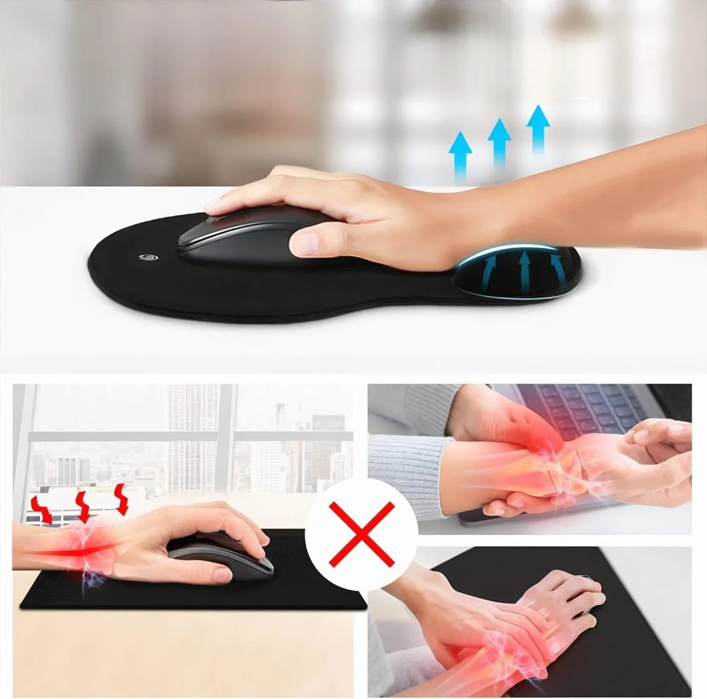 Imagem 3 de 5 do produto Mousepad Ergonômico Com Apoio De Pulso Em Gel 22x21cm Knup - Kp-s04