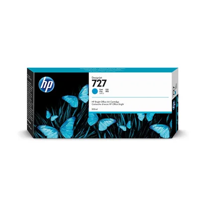 Cartucho De Tinta Hp 727 F9j76a Ciano | Designjet T920 T1500 T2500 | 300ml
