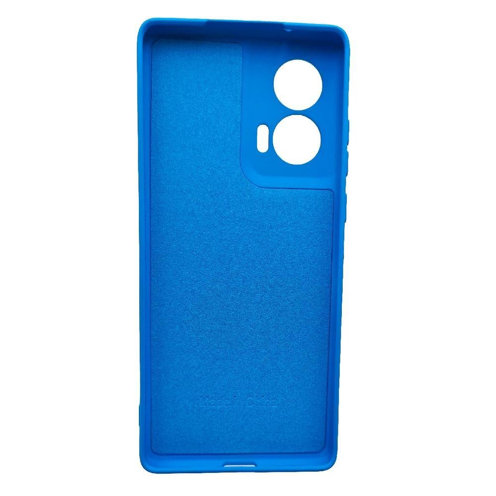Imagem 2 de 2 do produto Capinha Capa Compatível Com Motorola Edge 50 Fusion Xt2429 Tela 6.7 Case Aveludada Interior Azul