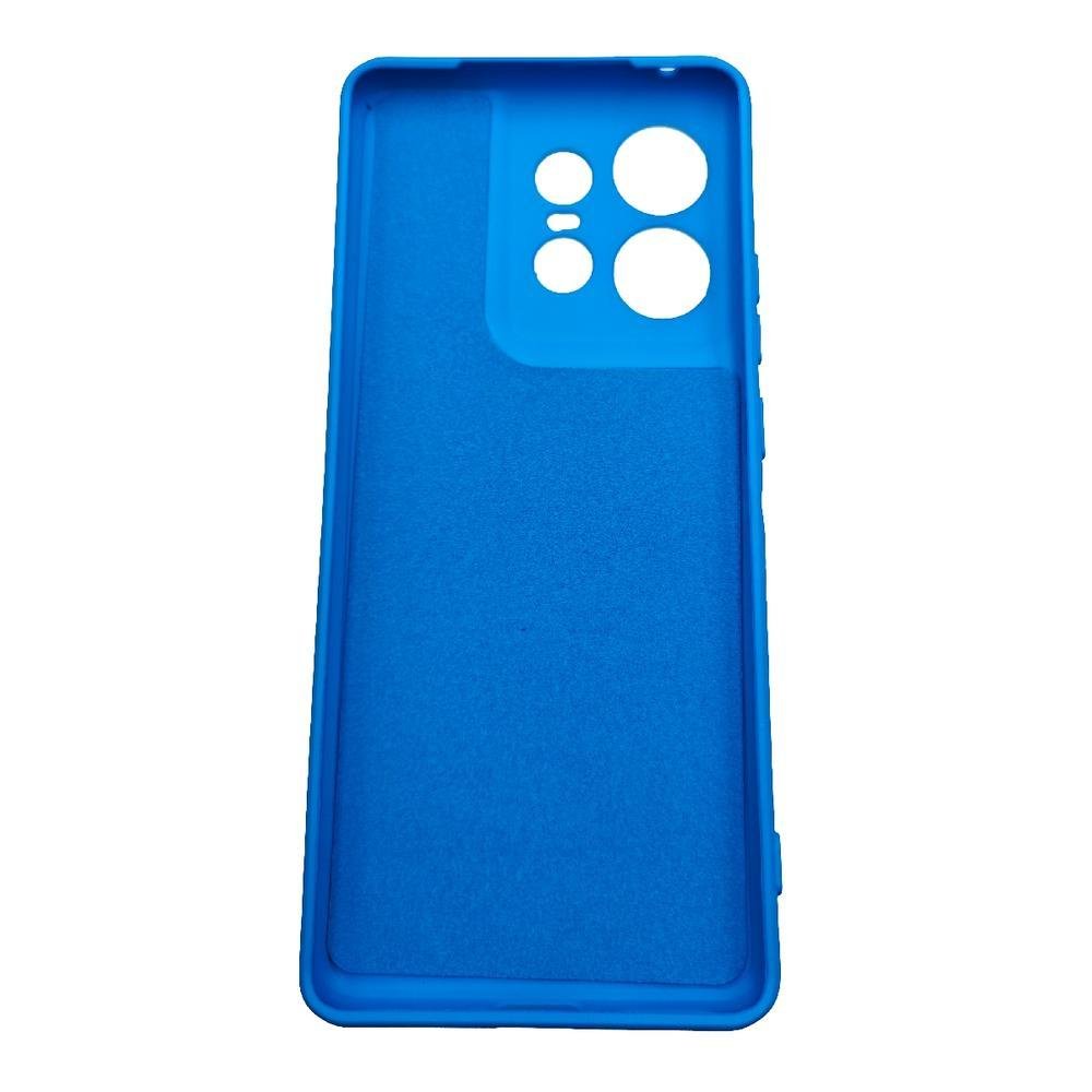 Imagem 2 de 2 do produto Capa Capinha Compatível Com Motorola Edge 50 Pro Xt2403 Tela 6.7 Silicone Aveludada Premium Azul