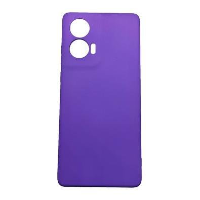Capa Capinha Compatível Com Motorola Edge 50 Fusion Xt2429 Tela 6.7 Silicone Aveludada Premium Roxo