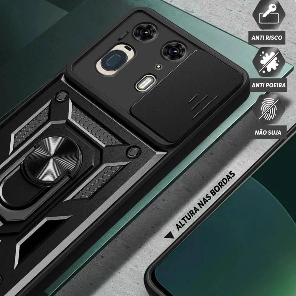 Imagem 3 de 5 do produto Capa Militar P/ Motorola Moto Edge 50 Ultra - Capinha Case Protetora Anti Impacto Queda Armadura Resistente