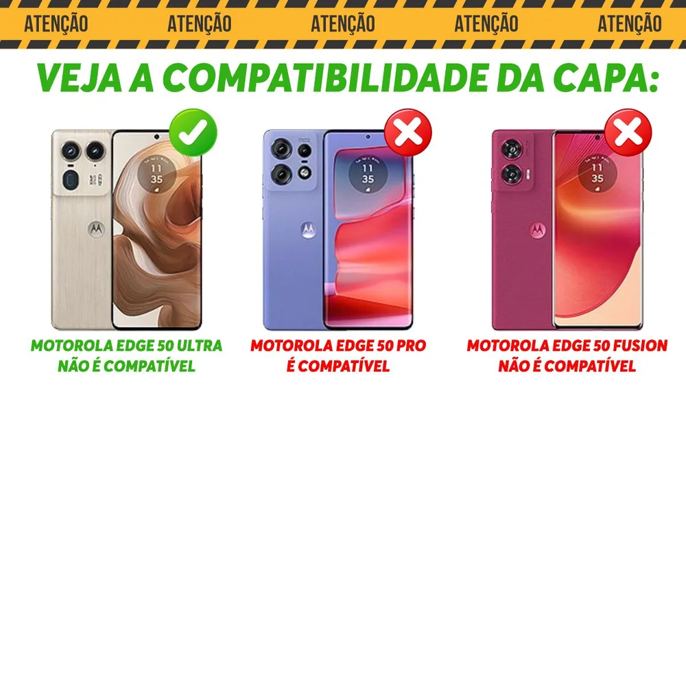 Imagem 5 de 5 do produto Capa Militar P/ Motorola Moto Edge 50 Ultra - Capinha Case Protetora Anti Impacto Queda Armadura Resistente