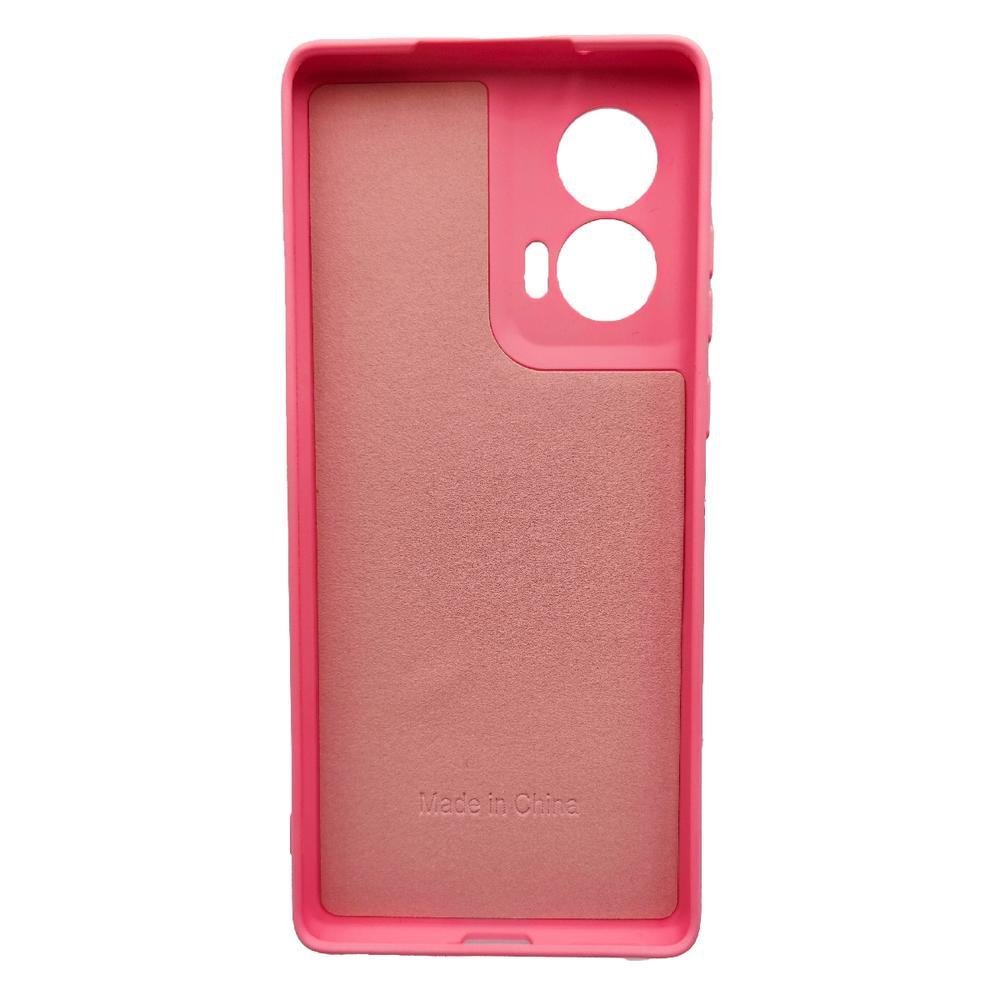 Imagem 2 de 2 do produto Capa Capinha Compatível Com Motorola Edge 50 Fusion Xt2429 Tela 6.7 Silicone Aveludada Premium Rosa