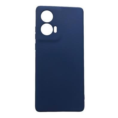 Capinha Capa Compatível Com Motorola Edge 50 Fusion Xt2429 Tela 6.7 Case Aveludada Interior Azul Escuro