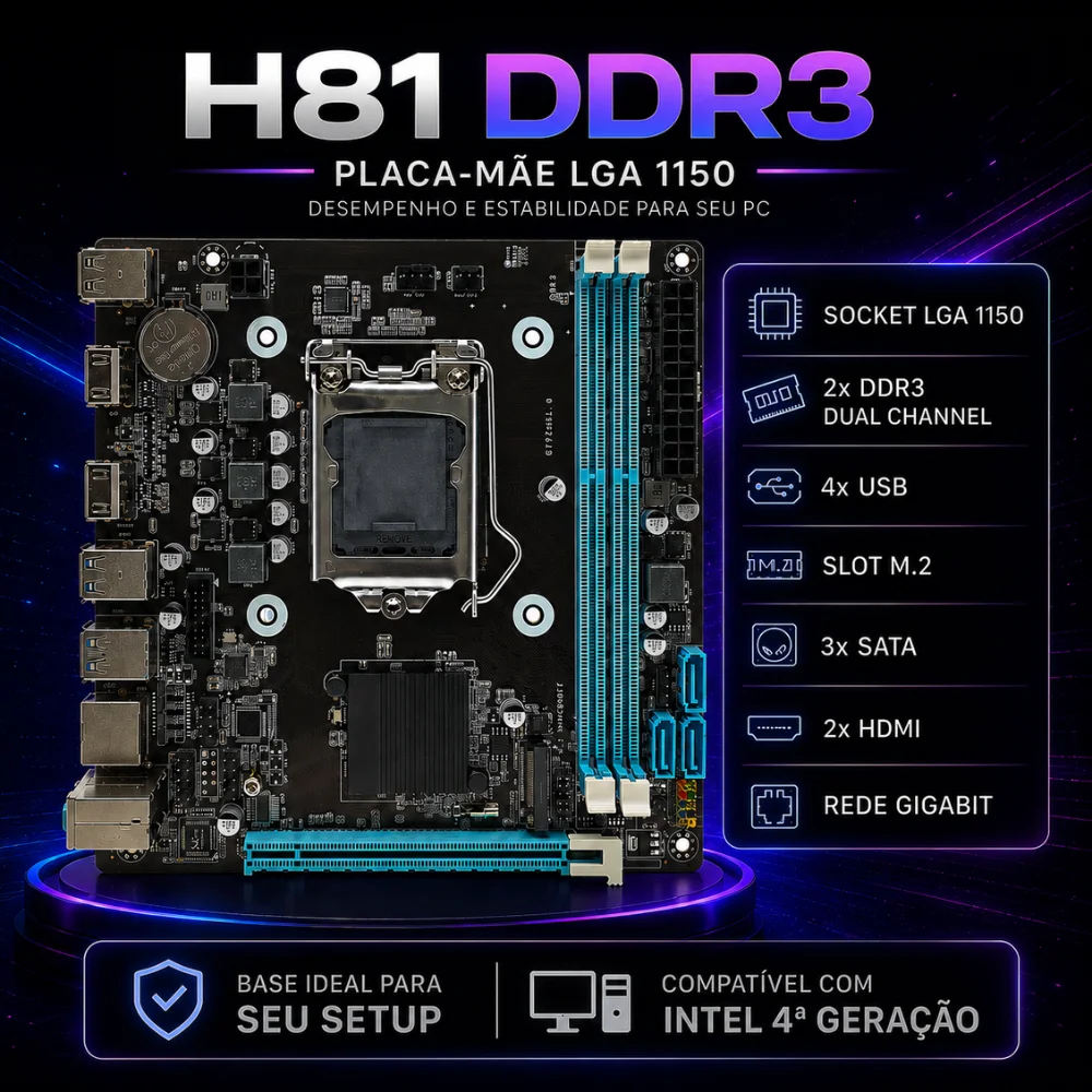 Imagem 2 de 5 do produto Computador  Intel Core i5 Quarta Geração 16gb Ddr3  SSD240 Gb