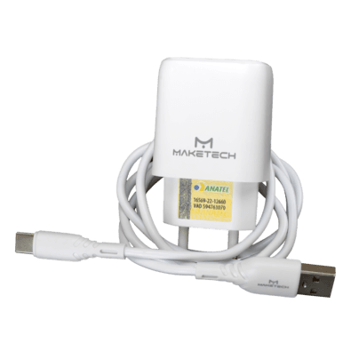 Carregador Tomada C/cabo Usb C Tipo C 2 Usbs 12w 2.4a Novo — foto 2