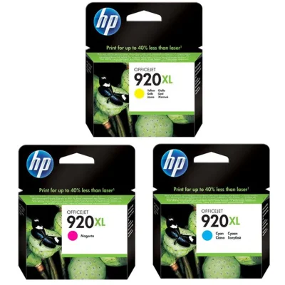 Cartucho De Tinta Hp 920xl Kit 3 Cores Magenta, Ciano, amarelo | Officejet 6000 6500 7000 7500