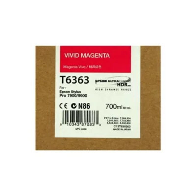 Cartucho De Tinta Epson T6363 vivid Magenta | Epson Stylus Pro 7890 7900 9890 9900