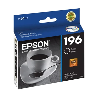Cartucho De Tinta Epson T196120 T196 Preto | Xp401 Xp411 Wf-2532