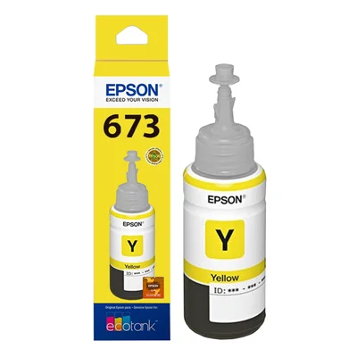 Cartucho De Tinta Epson T673 T673420 Amarelo | L800 L810 L805 L1800 L850