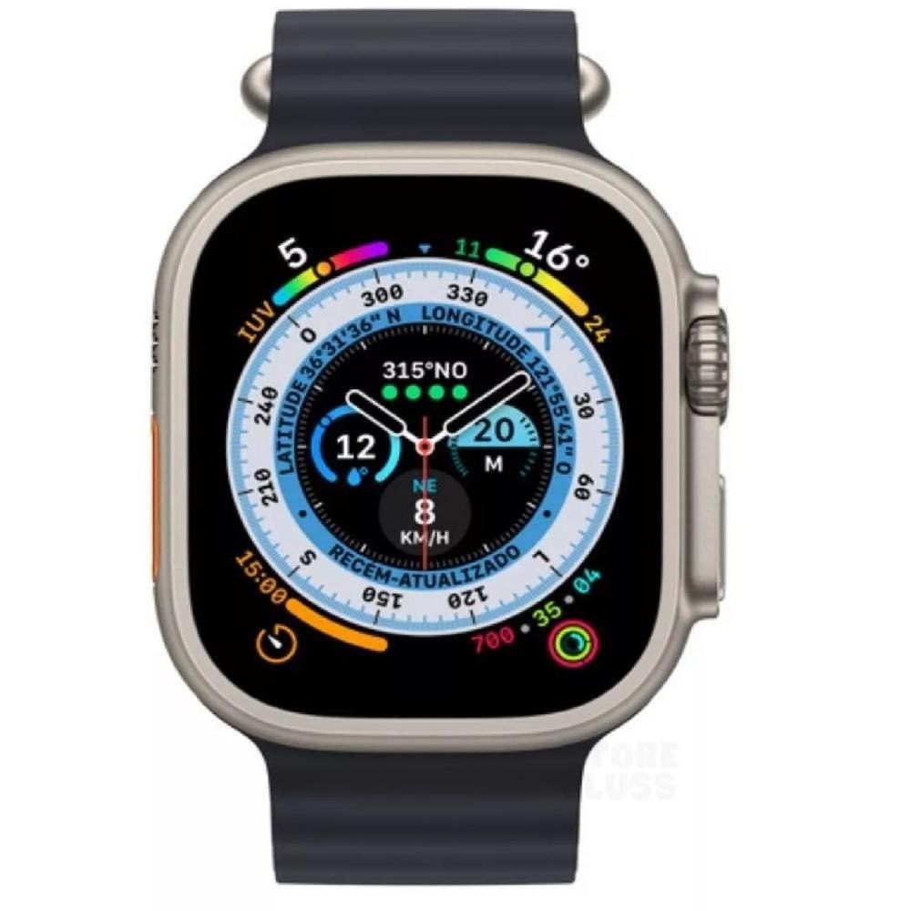 Relógio Digital Smartwatch Watch 9 Ultra Mini 41mm Multiira Oceano Preto 6