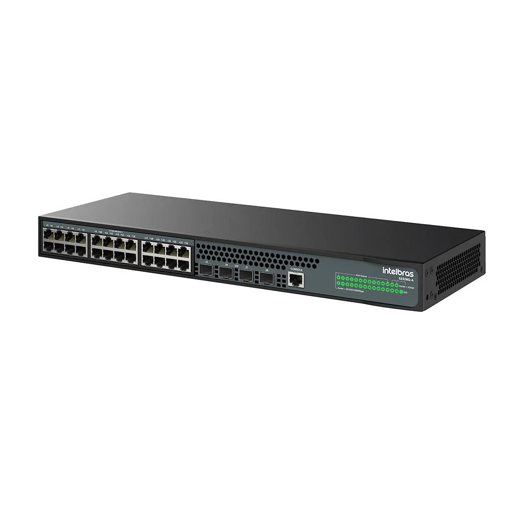 Imagem 2 de 5 do produto Switch Gerenciável 24P Gigabit S2328G-A e 4P SFP 1000 BASE-X, 4760106, INTELBRAS