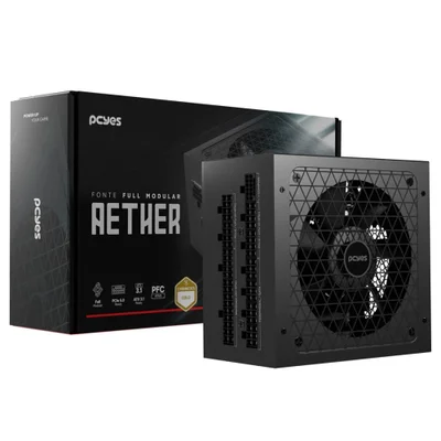 Fonte Gamer PCyes Aether 850w Full Modular Cybernetics Gold Pfc Ativo - 850wfmg