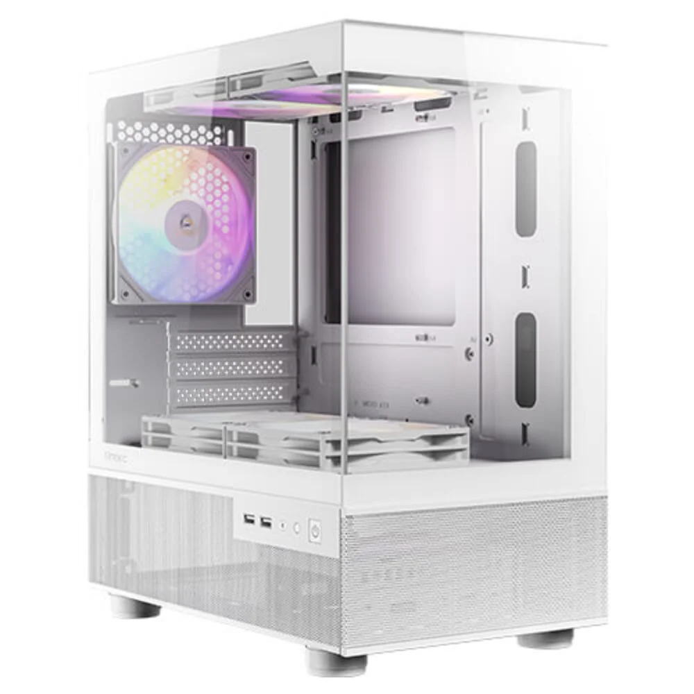 Imagem 3 de 5 do produto Gabinete Gamer Antec Cx200m RGB Elite Lateral Vidro Temperado Micro-atx/itx 5 Fans 120mm Branco -