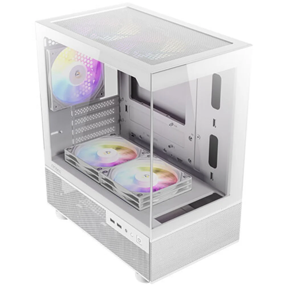Imagem 4 de 5 do produto Gabinete Gamer Antec Cx200m RGB Elite Lateral Vidro Temperado Micro-atx/itx 5 Fans 120mm Branco -