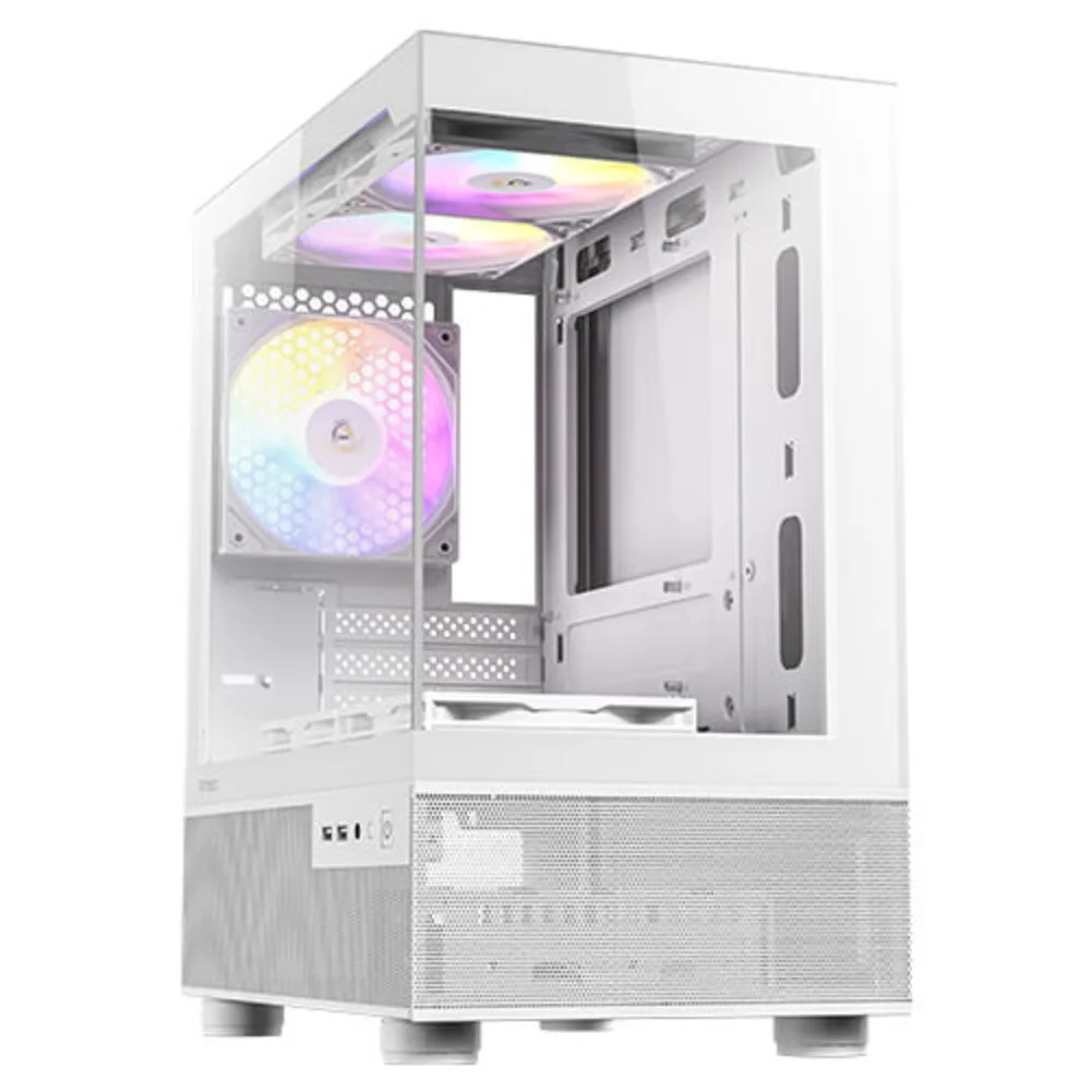 Imagem 5 de 5 do produto Gabinete Gamer Antec Cx200m RGB Elite Lateral Vidro Temperado Micro-atx/itx 5 Fans 120mm Branco -