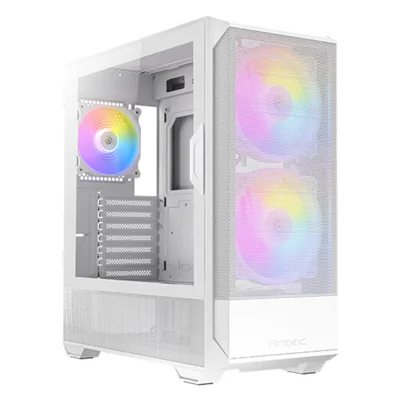 Gabinete Gamer Antec Nx416l Lateral Vidro Temperado Atx/m-atx/itx 2 Fans 120mm ARGB Branco - 0-76