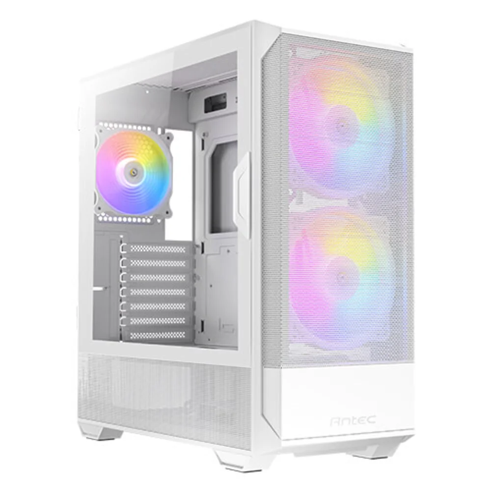Gabinete Gamer Antec Nx416l Lateral Vidro Temperado Atx/m-atx/itx 2 Fans 120mm ARGB Branco - 0-76