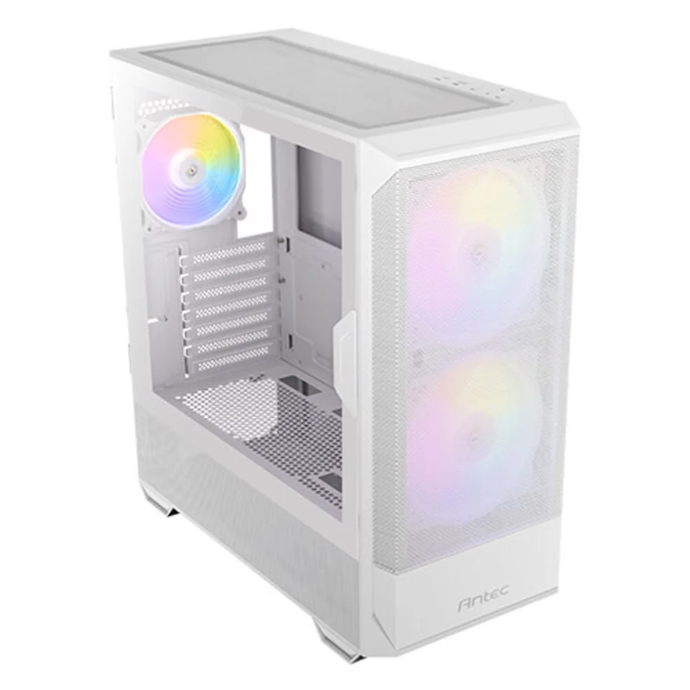 Imagem 4 de 5 do produto Gabinete Gamer Antec Nx416l Lateral Vidro Temperado Atx/m-atx/itx 2 Fans 120mm ARGB Branco - 0-76