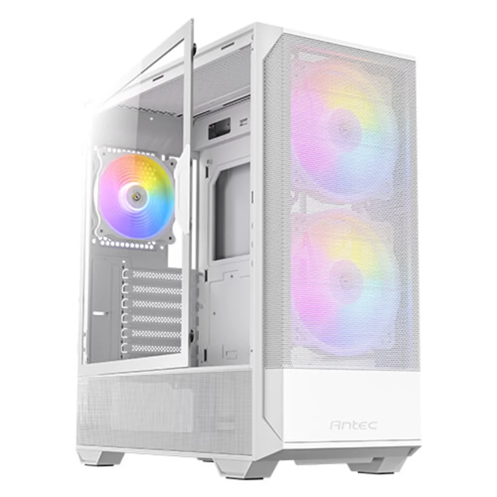 Imagem 5 de 5 do produto Gabinete Gamer Antec Nx416l Lateral Vidro Temperado Atx/m-atx/itx 2 Fans 120mm ARGB Branco - 0-76