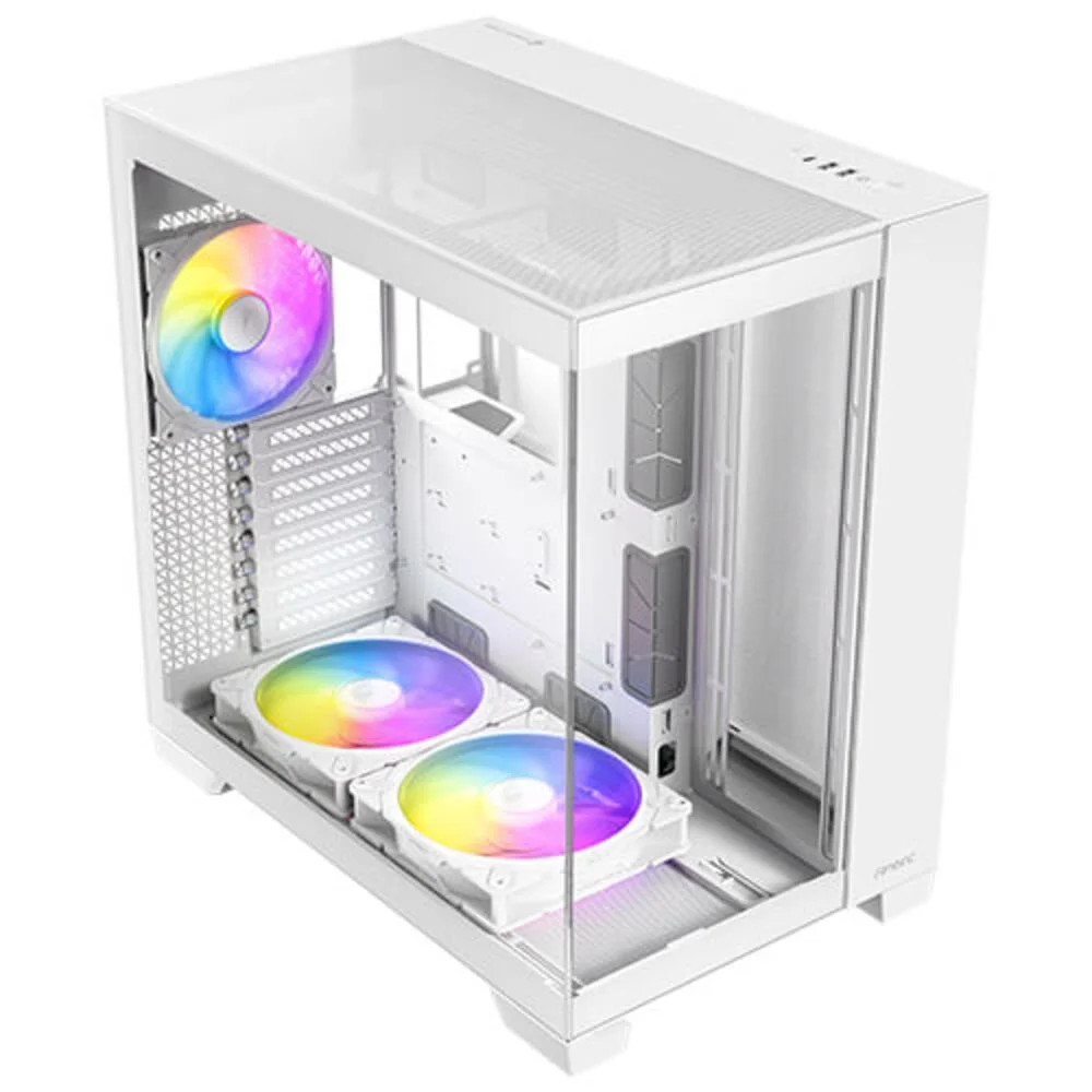 Imagem 4 de 5 do produto Gabinete Gamer Antec C8 ARGB White Lateral Vidro Temperado 4mm E-atx/atx/m-atx/itx 2 Fans 120mm B