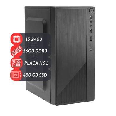 PC CPU Intel I5 2400, H61, 16GB, 480GB , Wifi W10