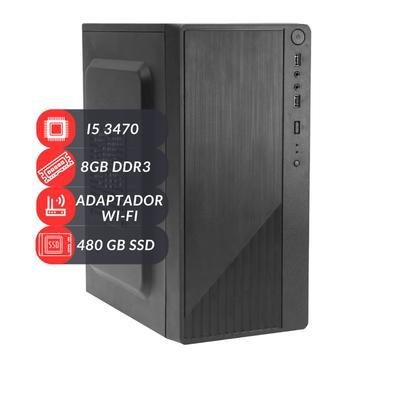 PC CPU Intel I5 3470 , Placa H61, 8GB,  SSD 480GB , Wifi , C/ Teclado + Mouse