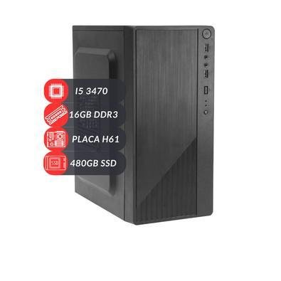 PC CPU Intel I5 3470 , Placa H61,  16GB , SSD 480GB , 200w C/ WINDOWS