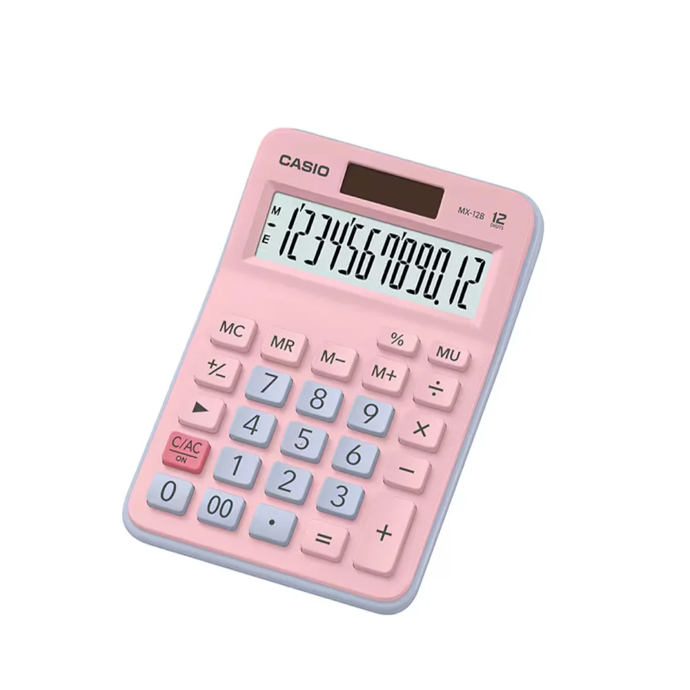Imagem 3 de 4 do produto Calculadora De Mesa 12 Dígitos Rosa E Azul - Mx-12b-pklb