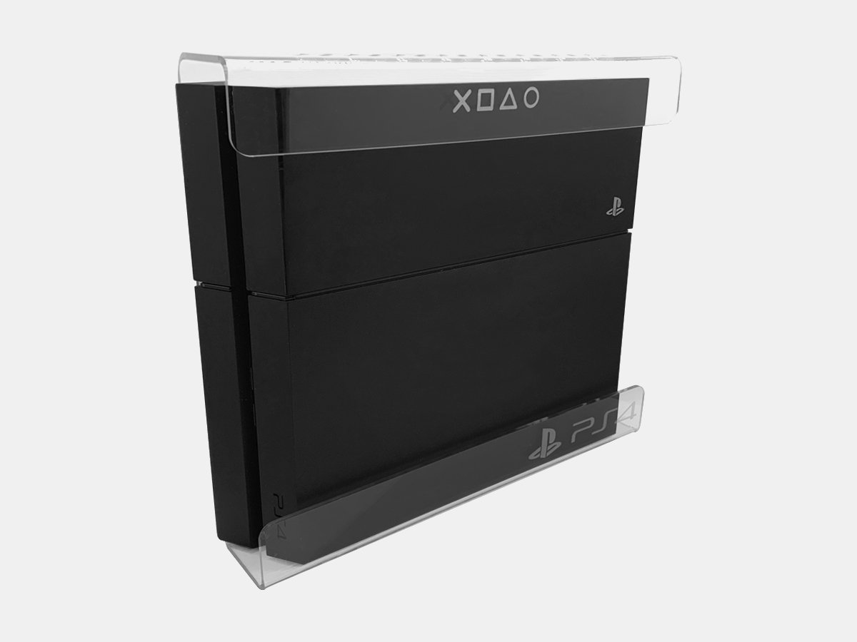 Suporte Parede Console Playstation 4 Slim - Ps4 Slim - Material Acrílico Cristal (transparente)