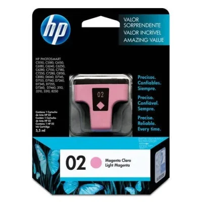 Cartucho De Tinta Hp 02 C8775wl magenta Claro | Photosmart C5180 C6180 C7180