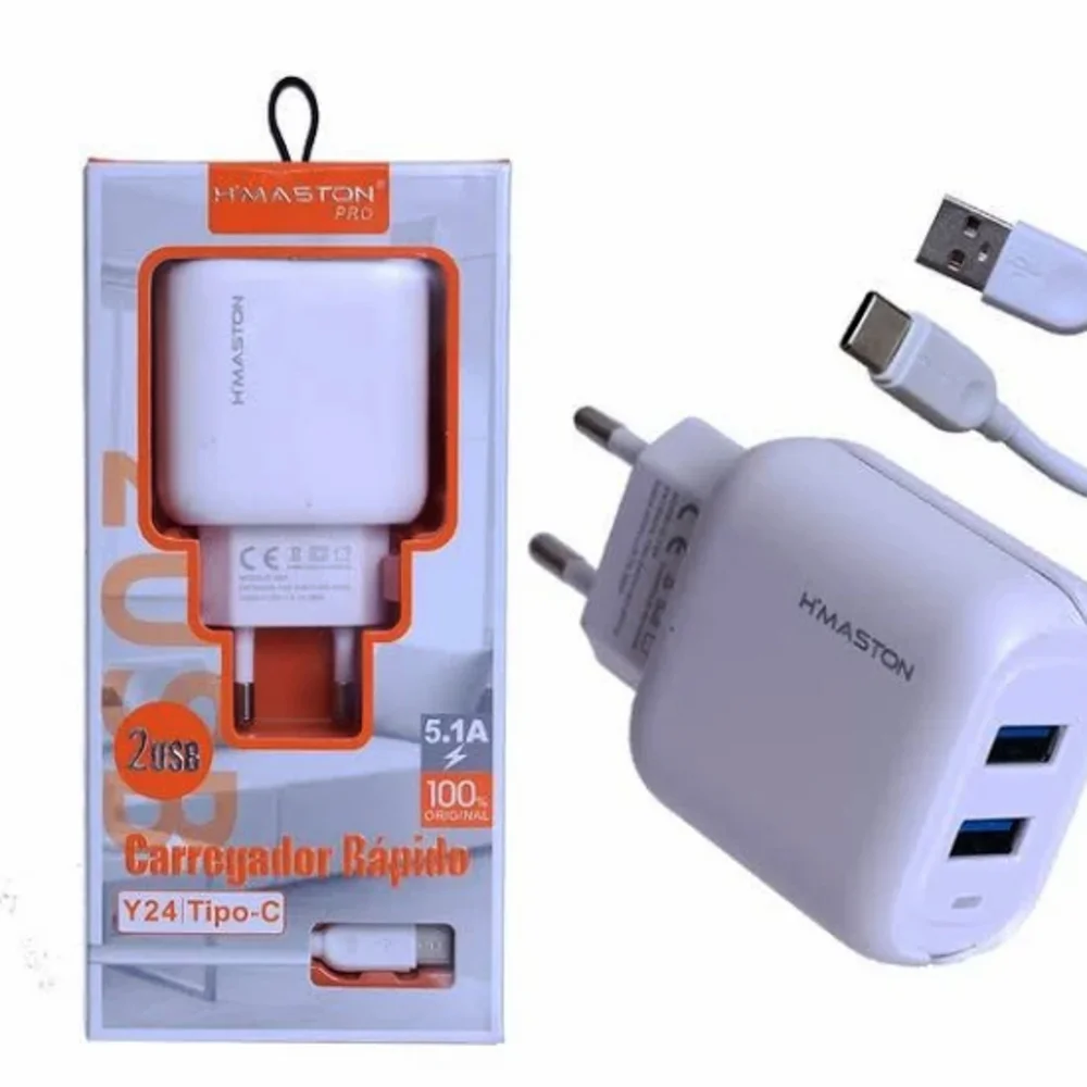 Imagem 3 de 3 do produto Carregador Fonte Inteligente 5.1a 3usb Y-24-3 Branco