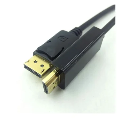 Cabo Displayport Macho X HDMI Macho Gold 4k 3,0mts Tebera