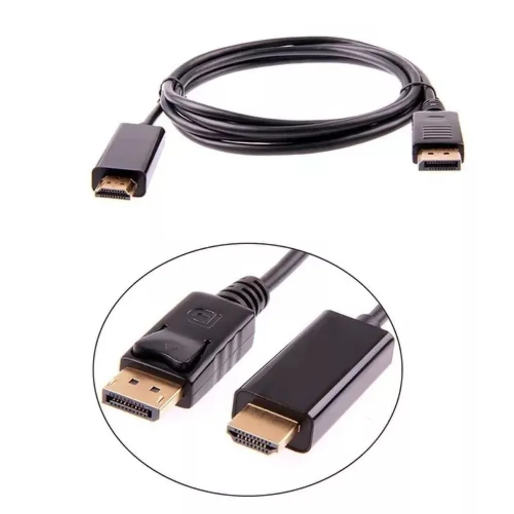 Imagem 3 de 5 do produto Cabo Displayport Macho X HDMI Macho Gold 4k 3,0mts Tebera