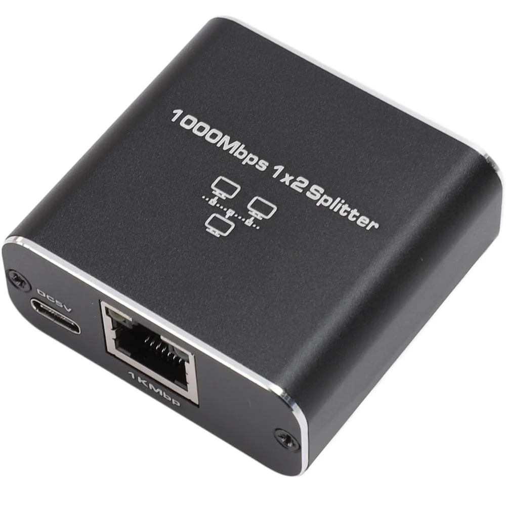 Divisor De Rede De 1000 Mbps Lan Cat 6 Ethernet Rj45 1 A 2 Gigabit Splitter