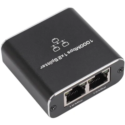 Divisor Ethernet, Switch De Rede Lan Rj45 De Alta Velocidade Gigabit 1 Para 2