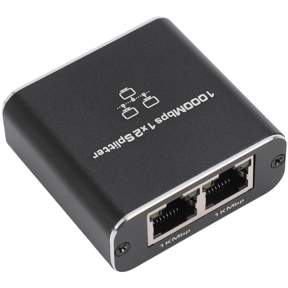 Divisor Ethernet, Switch De Rede Lan Rj45 De Alta Velocidade Gigabit 1 Para 2