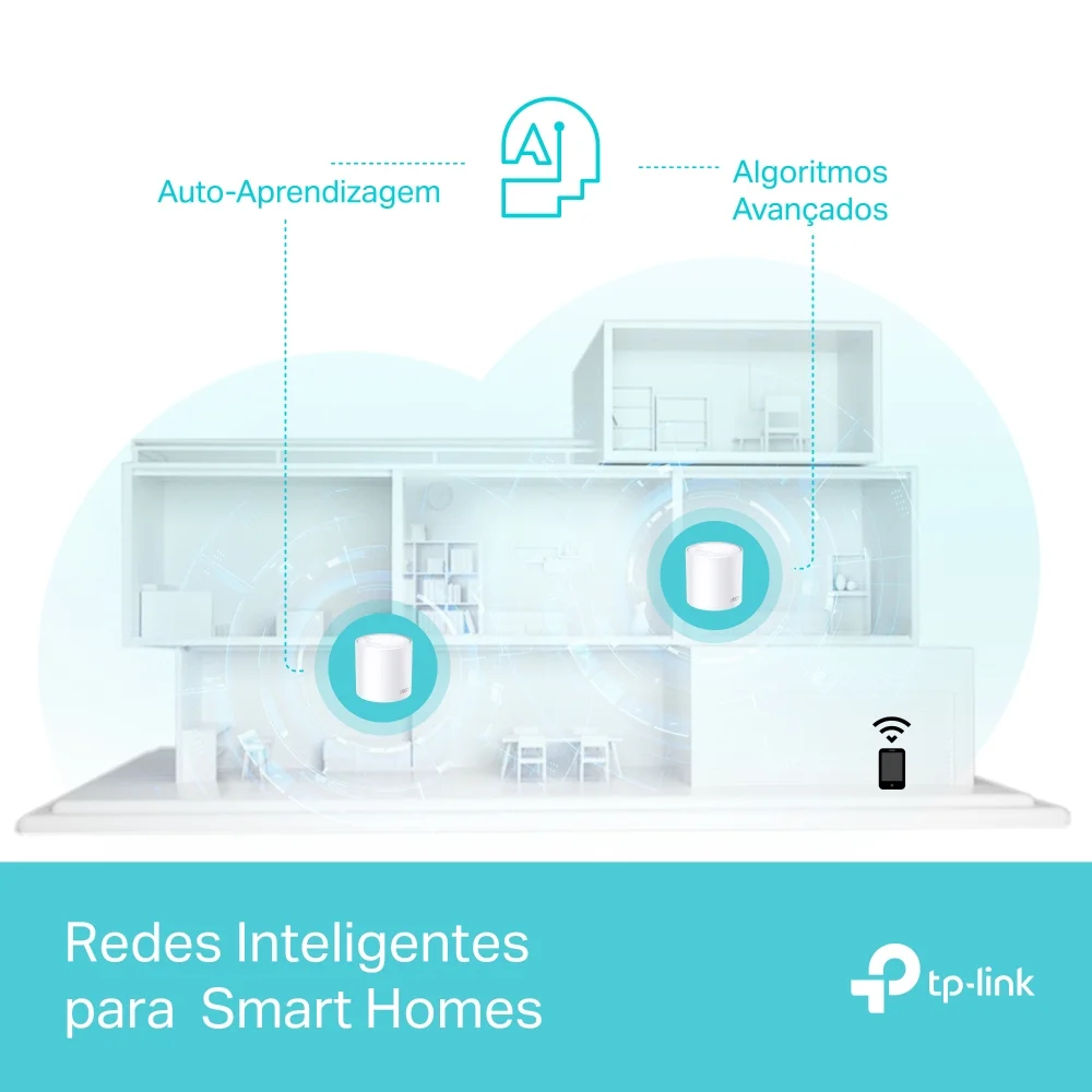 Imagem 2 de 5 do produto Roteador Tp-link Ax3000 Deco X50 Smart Home Wi-fi 6