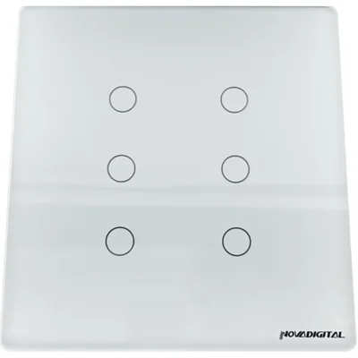 Interruptor Touch Inteligente 4x4 Com 6 Botões  Compatível Com Alexa