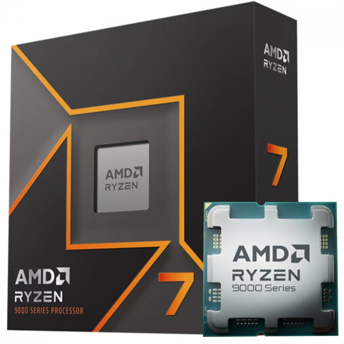 Processador AMD Ryzen 7-9700x, 3.8GHz (5.5GHz Turbo), 8 Cores, 16 Threads, AM5 40MB Radeon Graphics, Sem Cooler - 100-100001404wof